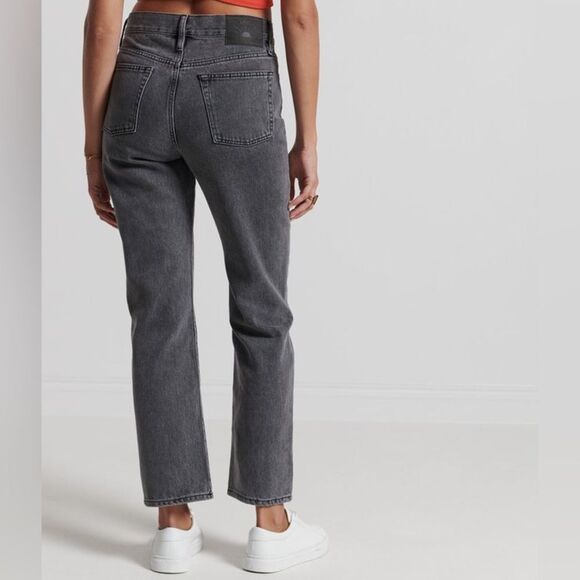 Superdry Jeans Size 29 Faded Black Straight Leg Denim - Picture 2 of 9